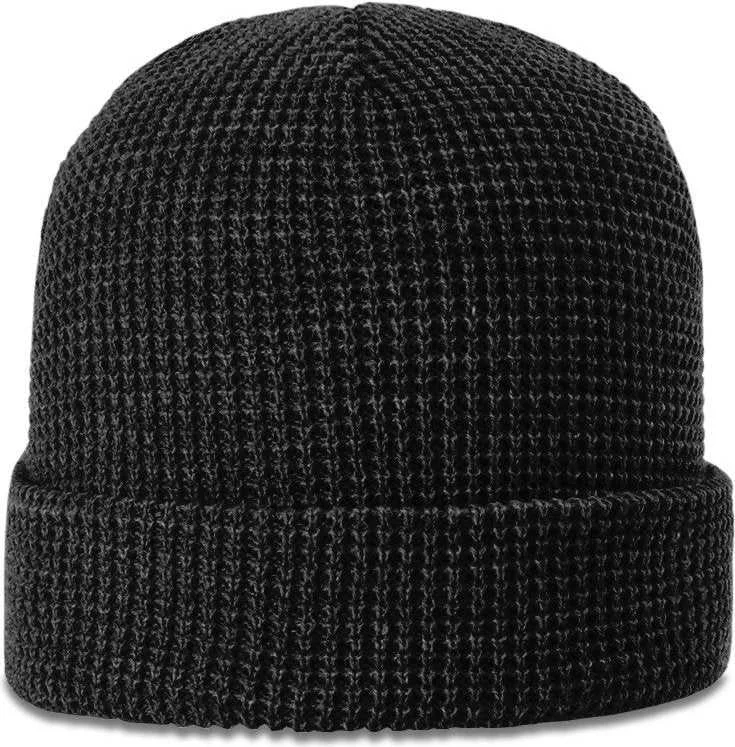 Richardson 146 Waffle Knit Beanies with Cuff - Black