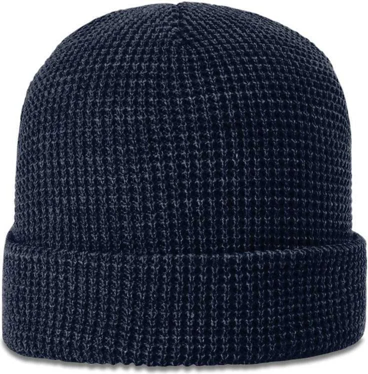 Richardson 146 Waffle Knit Beanies with Cuff - Navy