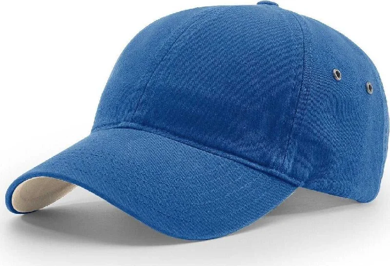 Richardson 330 Washed Chino Polo Caps- Royal