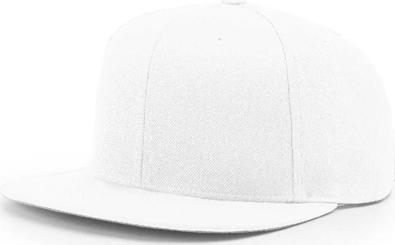 Richardson 510 Wool Flatbill Snapback Caps- White