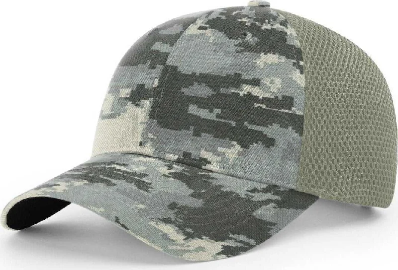 Richardson 855 Camo Airmesh R-Flex Caps- Digital Light Green