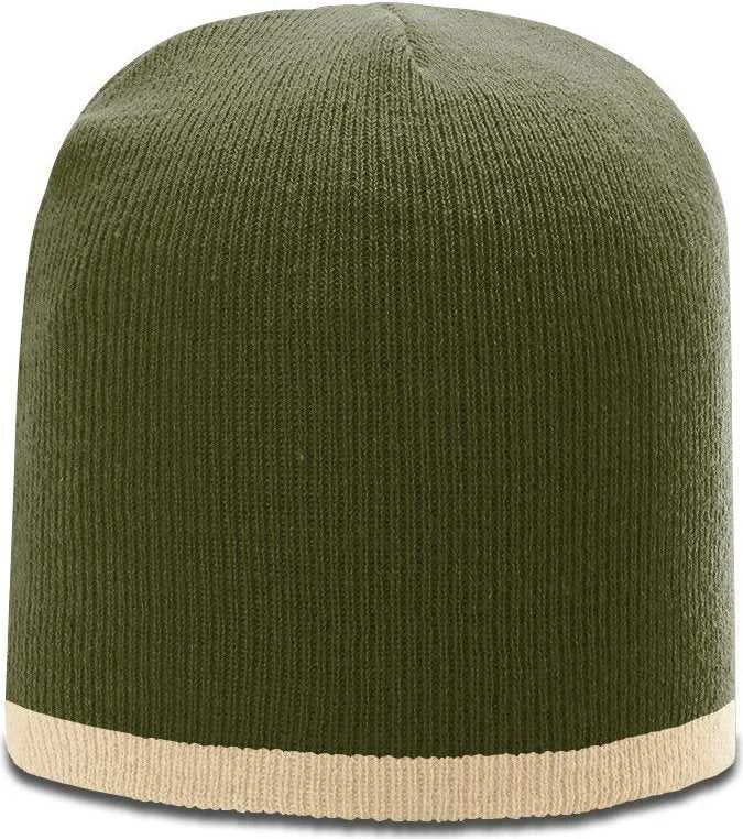 Richardson R16 Two Color Knit Beanies - Loden Khaki