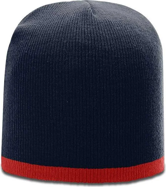 Richardson R16 Two Color Knit Beanies - Navy Red