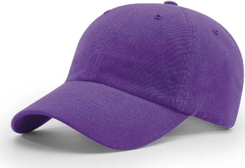 Richardson R55 Garment Washed Twill Caps- Purple