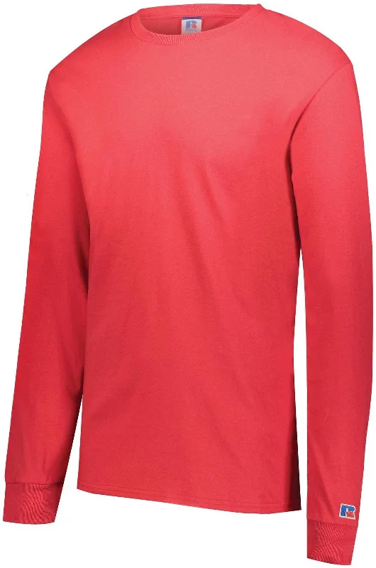 Russell 600LS Cotton Classic Long Sleeve Tee - True Red