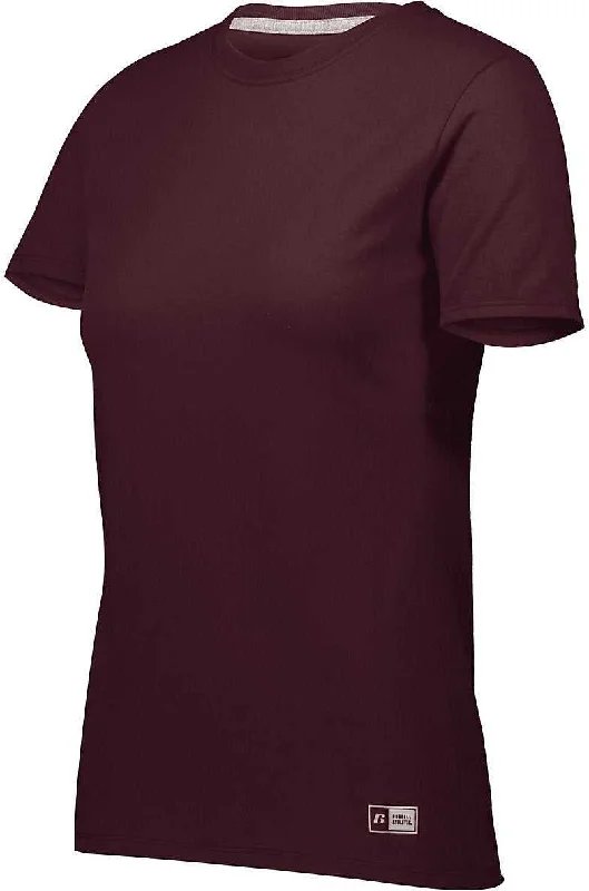 Russell 64STTX Ladies Essential Tee - Maroon