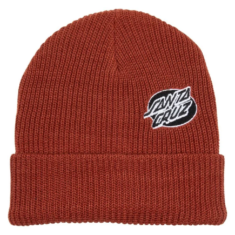 Santa Cruz Beanie Mono Lined Oval Dot Baked Clay - O/S