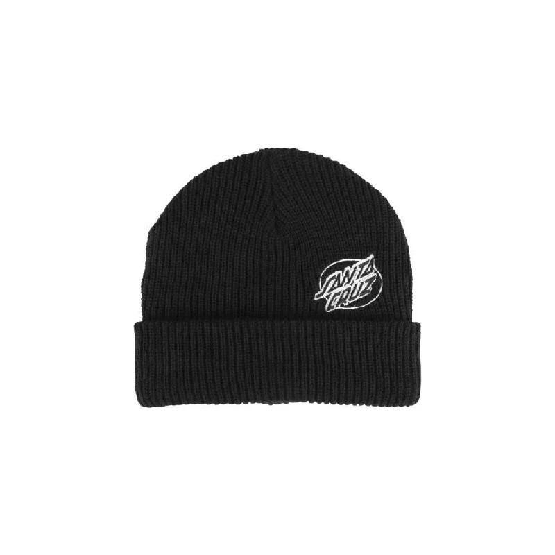 Santa Cruz Beanie Mono Lined Oval Dot Beanie - Black