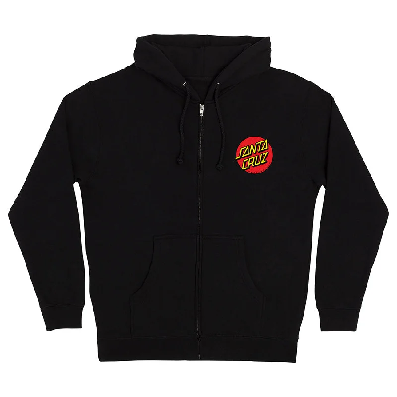 Santa Cruz Classic Dot Zip Hooded Heavyweight Sweatshirt Black