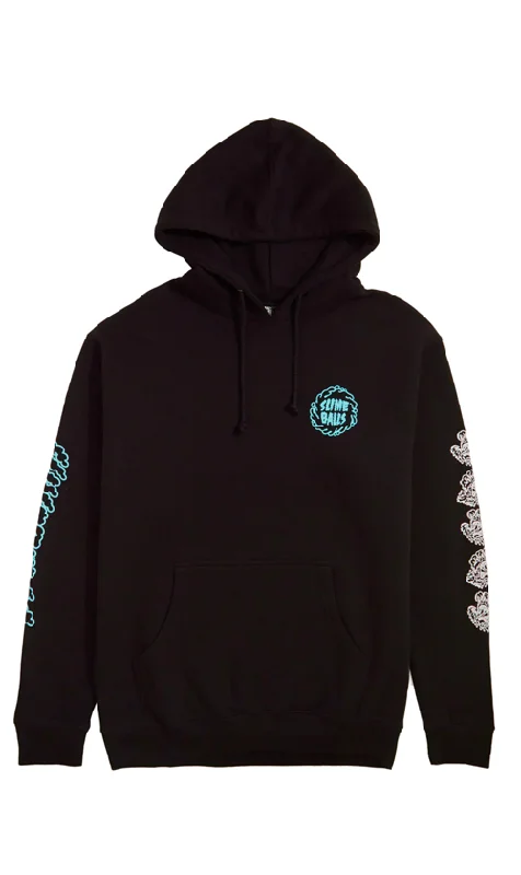 Santa Cruz Slime Balls Mono Splat Mens Hoodie Black