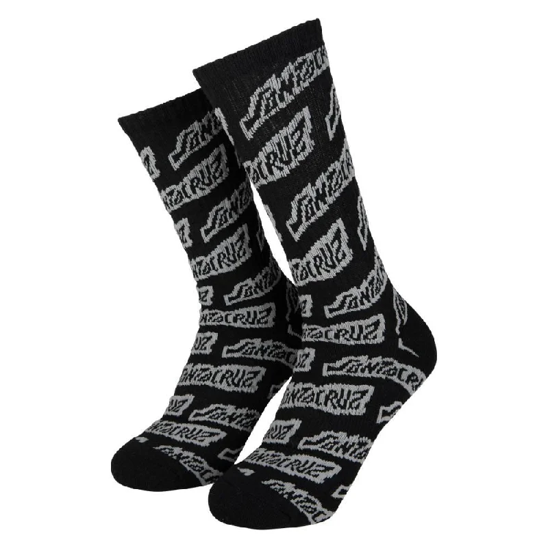 Santa Cruz Sock Creep Repeat Black - 8-11