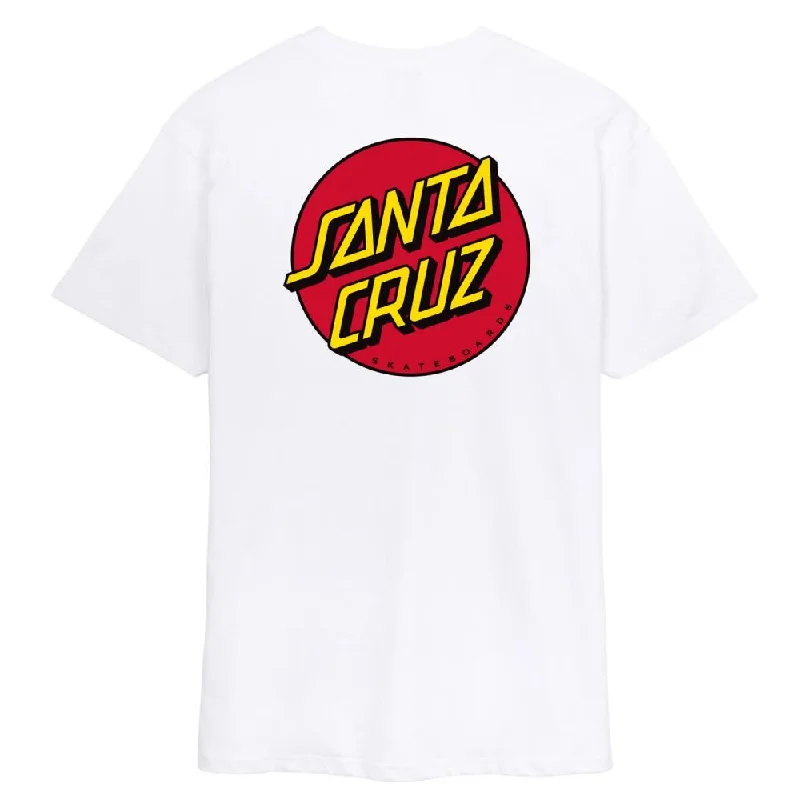 Santa Cruz T-Shirt Classic Dot Chest - White