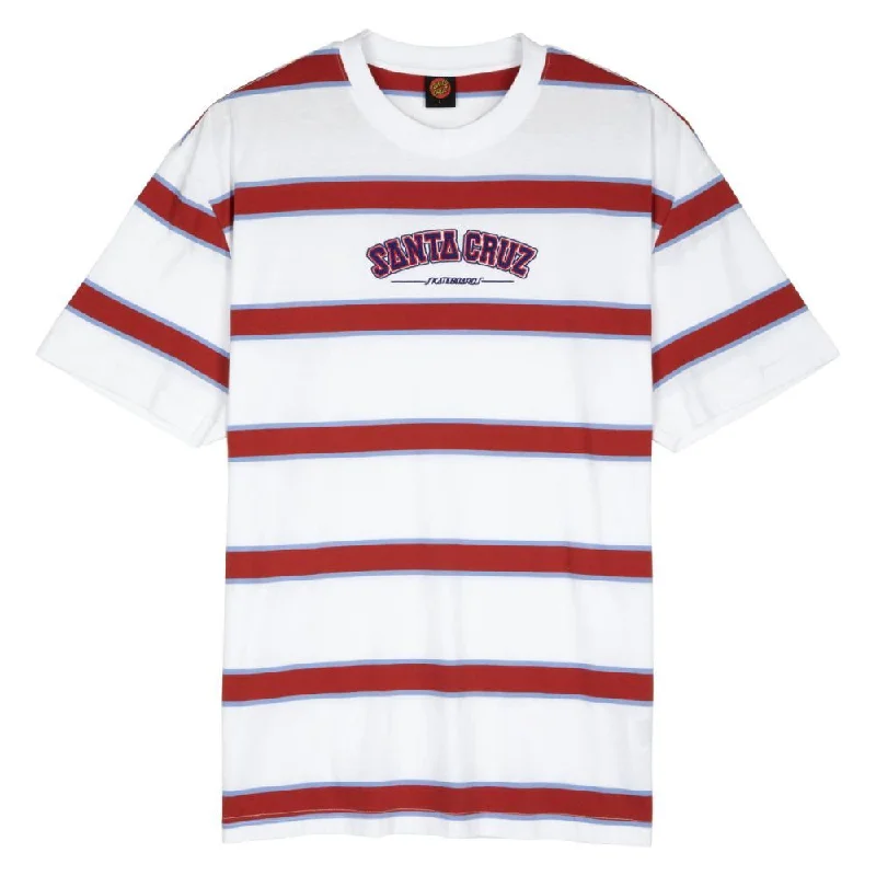 Santa Cruz T-Shirt Collegiate SC Stripe - White Stripe