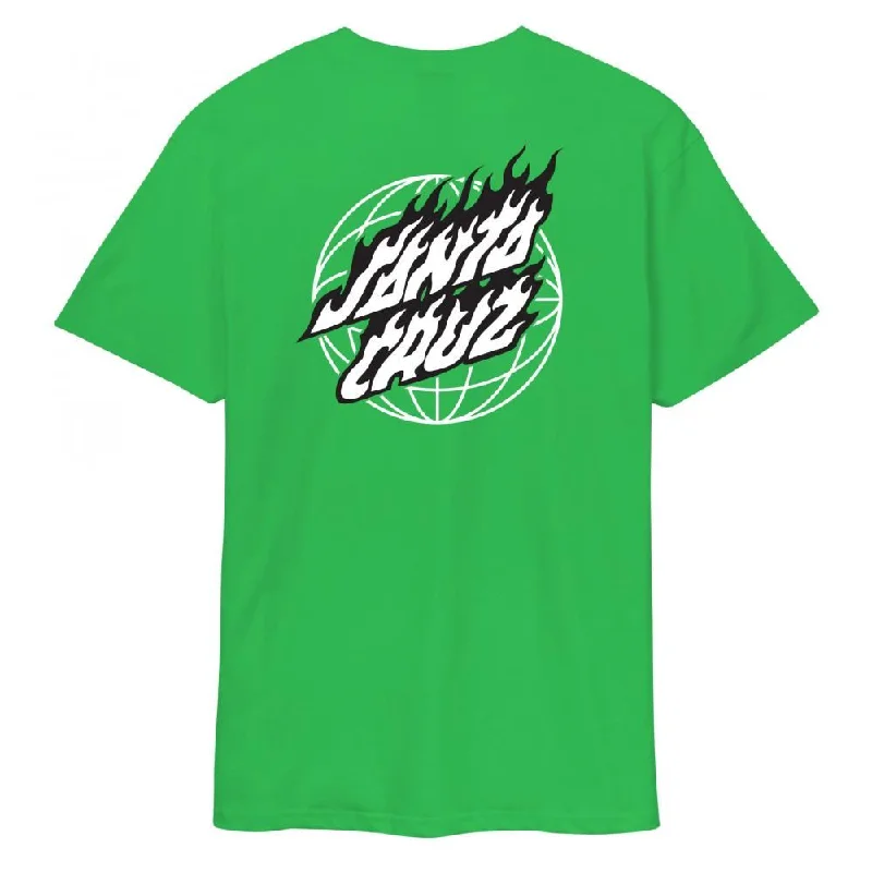 Santa Cruz T-Shirt Global Flame Dot - Sport Green