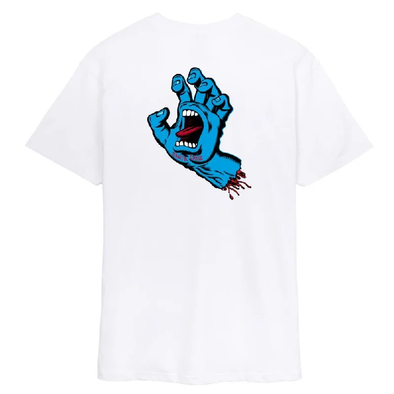 Santa Cruz T-Shirt Screaming Hand Chest T-Shirt - White