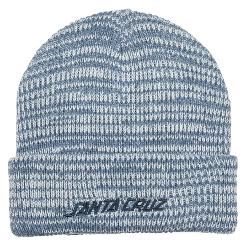 Santa Cruz Womens Beanie Strip Marl Blue Heather - O/S