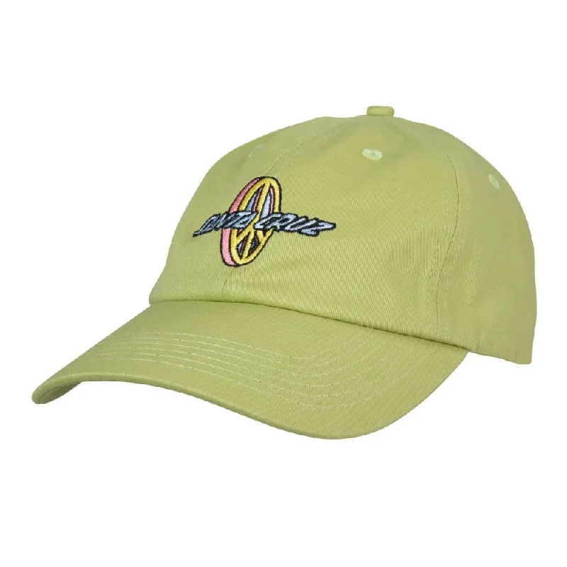 Santa Cruz Womens Cap Peace Strip Cap - Celery