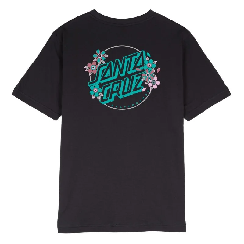 Santa Cruz Women's T-Shirt Blooming Dot T-Shirt - Black Wash