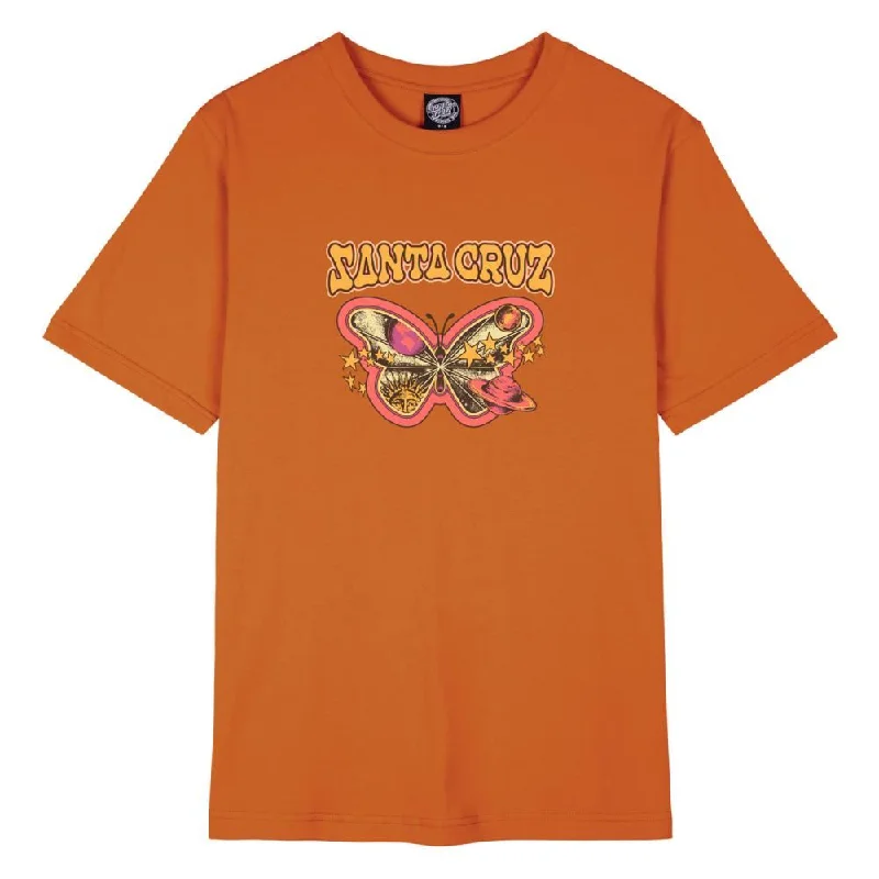 Santa Cruz Womens T-Shirt Galactic Butterfly - Ginger Biscuit