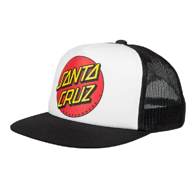 Santa Cruz Youth Cap Youth Classic Dot Cap - White / Black