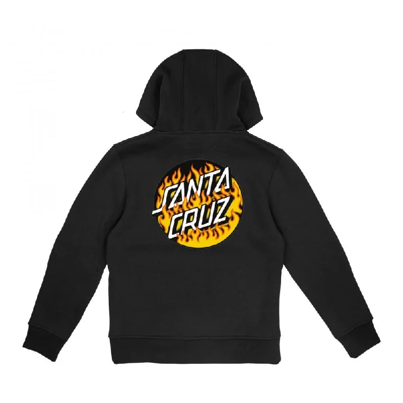 Santa Cruz Youth Hood Youth Blaze Dot Hood - Black