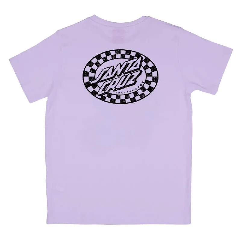 Santa Cruz Youth T-Shirt Youth Check Oval Mono T-Shirt - Digital Lavender