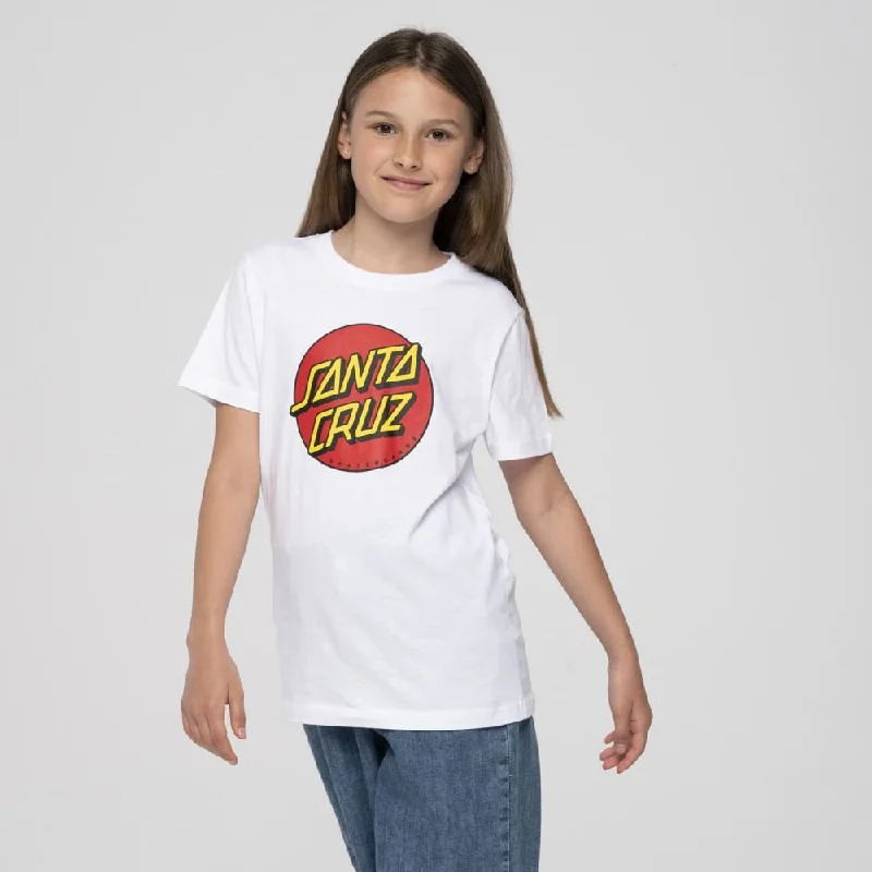 Santa Cruz Youth T-Shirt Youth Classic Dot T-Shirt - White