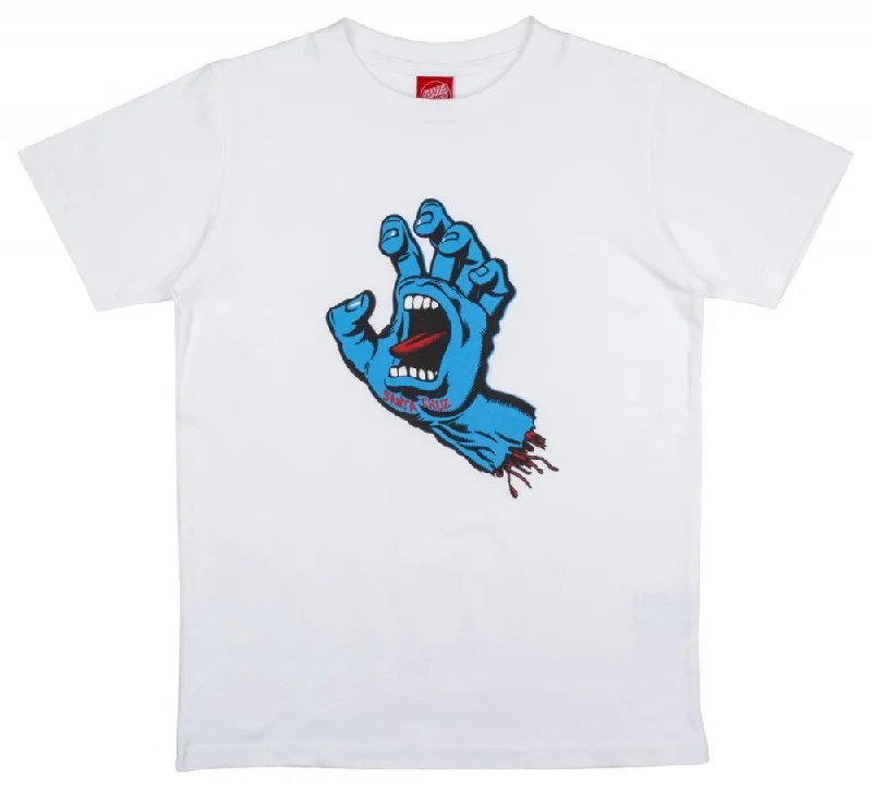 Santa Cruz Youth T-Shirt Youth Screaming Hand T-Shirt - White