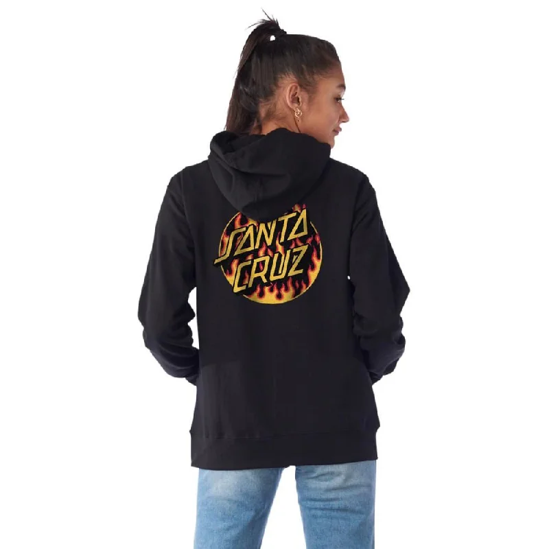 SCR x Thrasher Womens Hoody Thrasher Flame Dot - Black