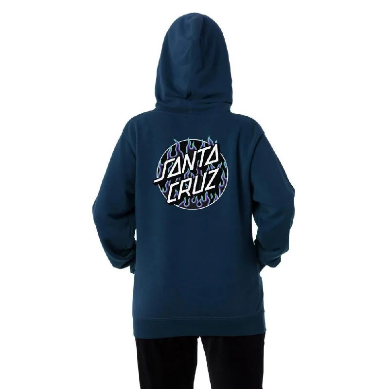 SCR x Thrasher Womens Hoody Thrasher Flame Dot - Navy