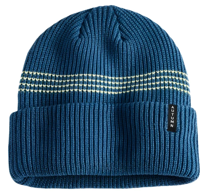 Select Mini Stripe Beanie | Blue Light Yellow