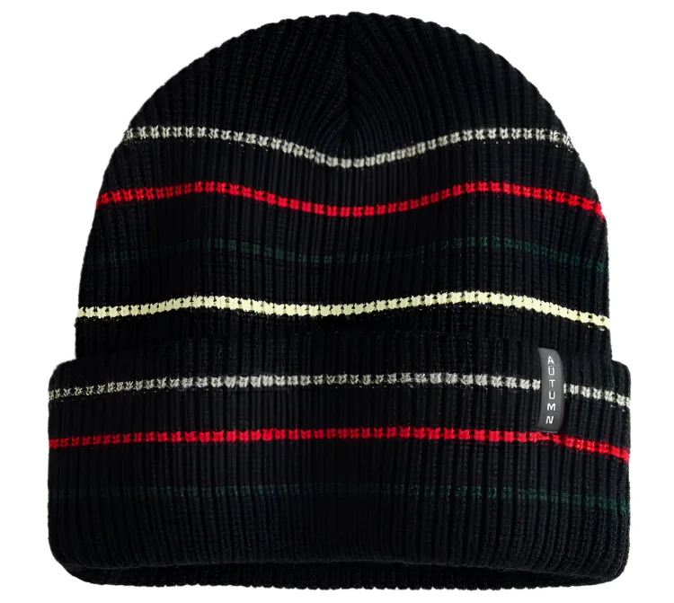 Select Multi Stripe Beanie | Black