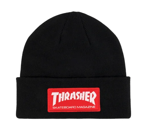 Skate Mag Patch Beanie | Black