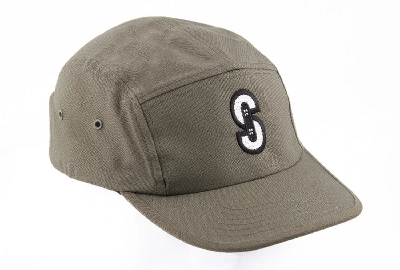 Skatewarehouse Skate Camper 5 Panel Cap Hat - Forest Green