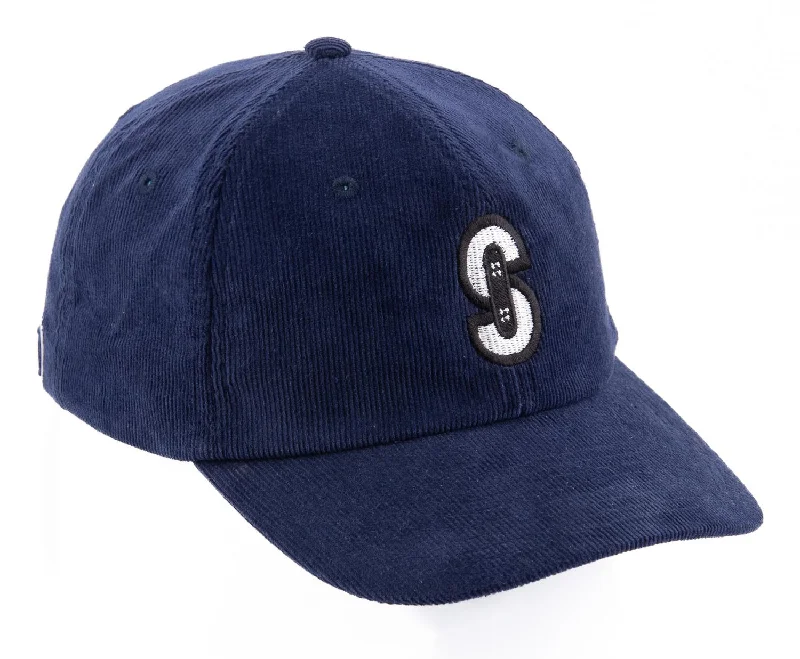 Skatewarehouse Skate Corduroy Cap Hat - Navy