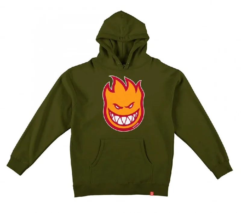 Spitfire Hoody Bighead Fill - Army / Orange