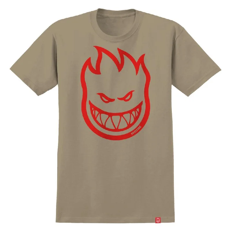 Spitfire T-Shirt Bighead - Sand / Red Print