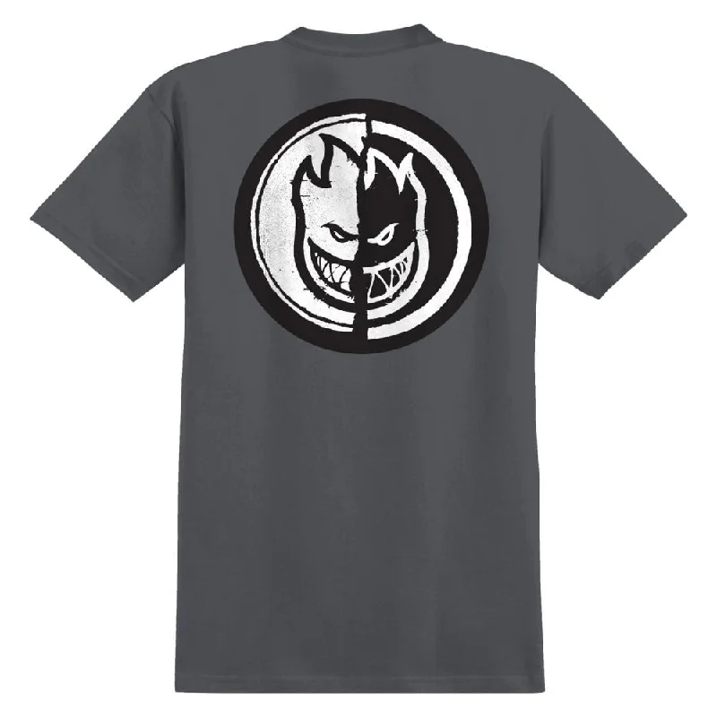 Spitfire T-Shirt Yin Yang - Charcoal / Black / White Prints