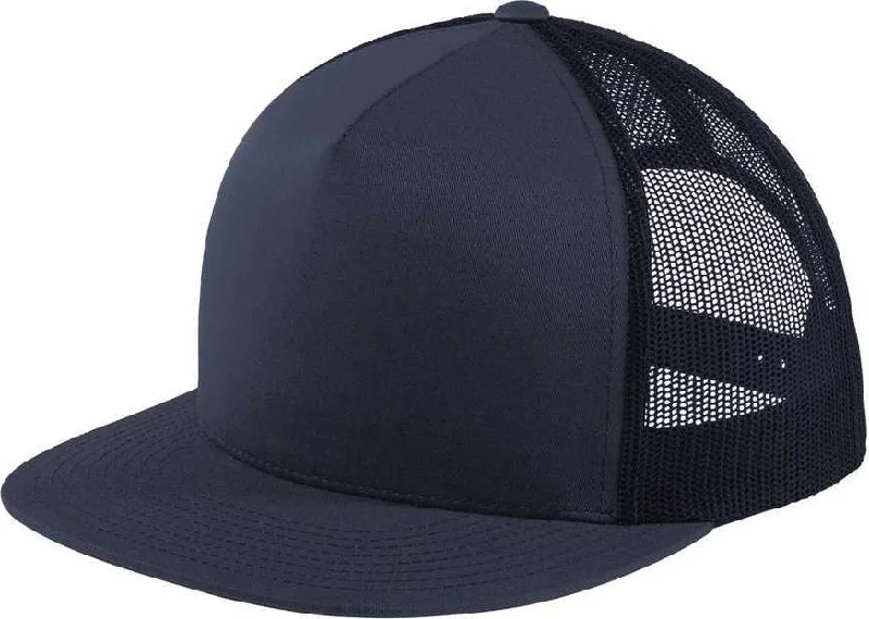 Sport-Tek STC38 Yupoong 5-Panel Classic Trucker Mesh Back Cap - True Navy True Navy