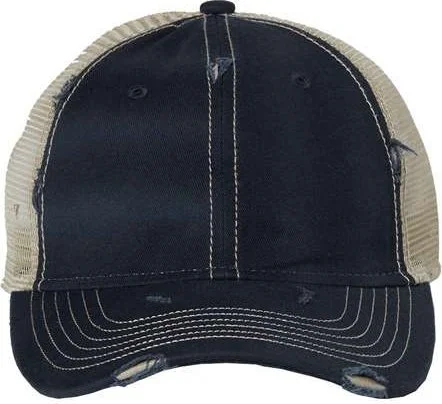 Sportsman 3150 Bounty Dirty-Washed Mesh-Back Cap - Navy Khaki