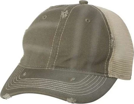 Sportsman 3150 Bounty Dirty-Washed Mesh-Back Cap - Olive Khaki