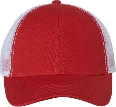 Sportsman AH80 Bio-Washed Trucker Cap - Red White