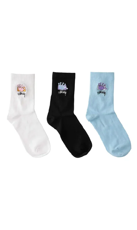 Stussy LB Crown Ladies Socks 3pk Multi