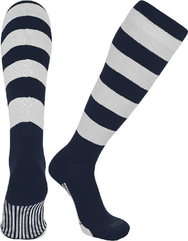 TCK Ace Knee High Socks - Navy White