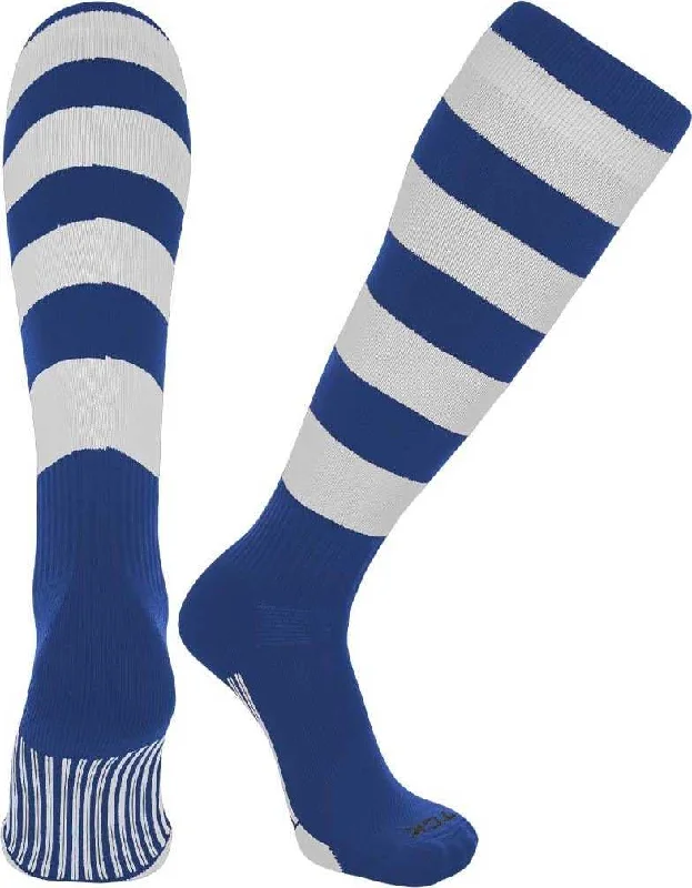 TCK Ace Knee High Socks - Royal White