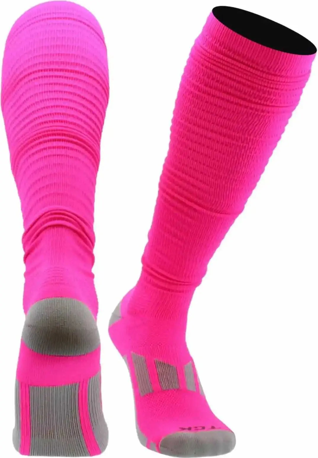 TCK Crunch Football Knee High Socks - Hot Pink