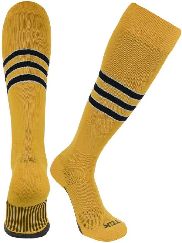 TCK Dugout Knee High Socks - Gold White Black