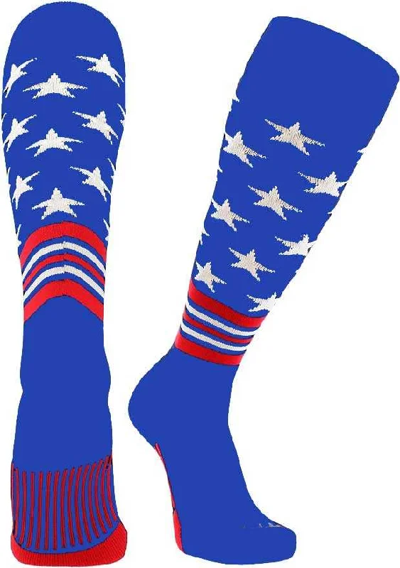 TCK USA Freedom Knee High Socks - Royal White Scarlet