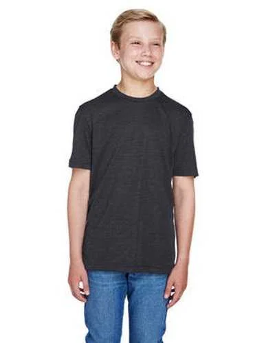 Team 365 TT11HY Youth Sonic Heather Performance T-Shirt - Black Heather