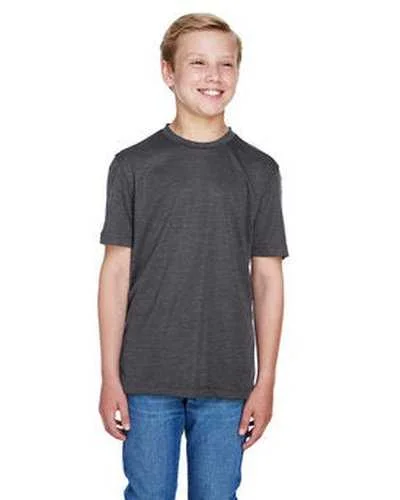 Team 365 TT11HY Youth Sonic Heather Performance T-Shirt - Dark Gray Heather